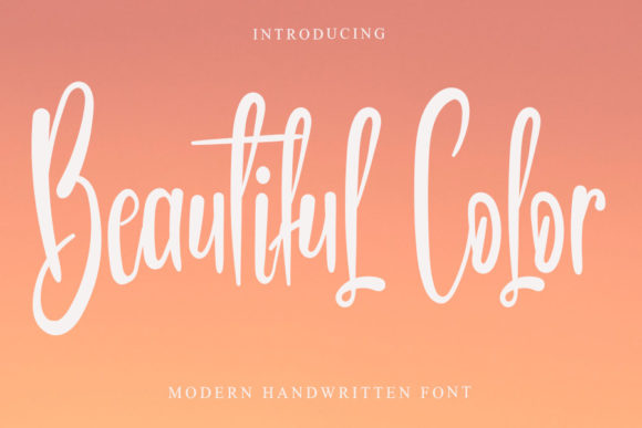 Beautiful Color Typeface: Elevating Editorial Design with Handwritten Charm