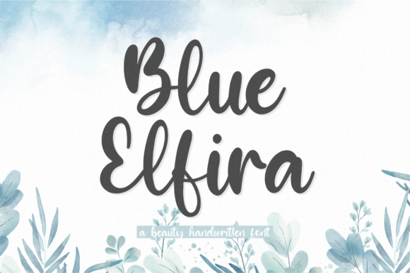 Blue Elfira Font: A Delicate Script for Memorable Branding