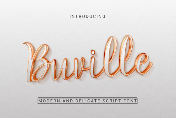 Buville: A Script Font with Elegance and Versatility