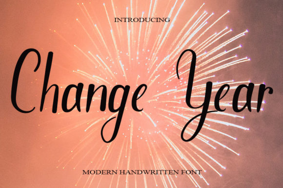 Change Year Font: A Handwritten Typeface for Editorial Elegance